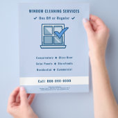 Window Cleaning Service Flyer チラシ (手)
