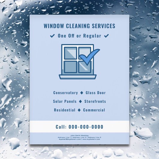 Window Cleaning Service Flyer チラシ
