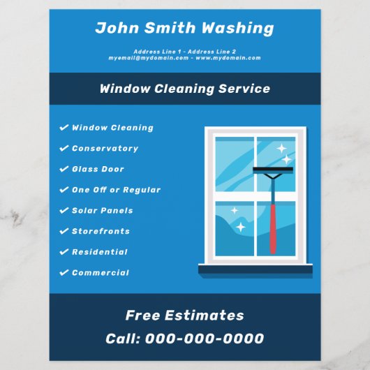 Window Cleaning Services チラシ (正面)