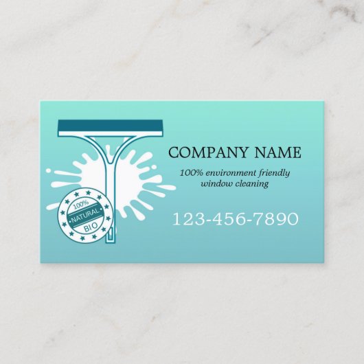 Window Cleaning Services Business Card 名刺 (正面)