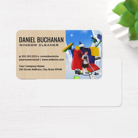 Window Cleaning | Squeegee | Maid (デスク)