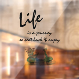 Window Cling - フランスのスクーター ライフは旅 ウィンドウサイン