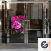 Window Cling - 美しいバラの写真 ウィンドウサイン (オフィスドア)