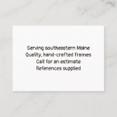 Window Company Home Builder 名刺 (裏面)