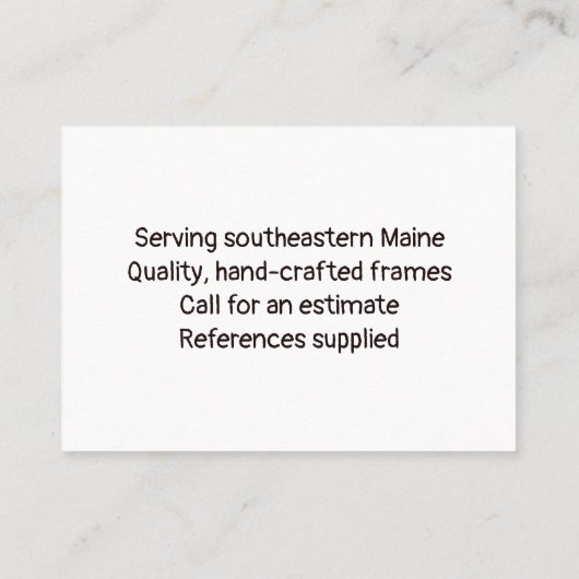 Window Company Home Builder 名刺 (裏面)