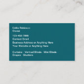 Window Coverings And Blinds Store 名刺 (裏面)