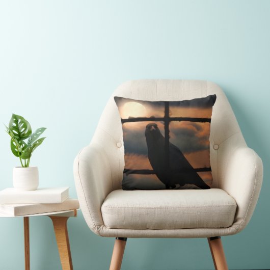 Window Crow Pillow クッション (椅子)