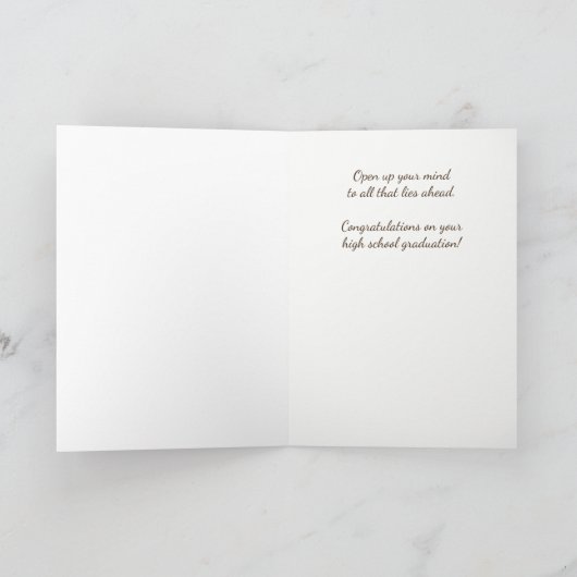 Window High Schoolの卒業カードを開く カード (内部)