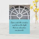 Window High Schoolの卒業カードを開く カード (黄色い花)