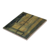 Window in Bataille Restaurant by Vincent van ゴッホ タイル (側面)