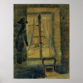 Window in Bataille Restaurant by Vincent van ゴッホ ポスター (正面)