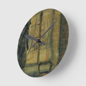 Window in Bataille Restaurant by Vincent van ゴッホ ラウンド壁時計 (傾斜)
