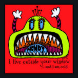 Window Monster Print ポスター<br><div class="desc">These bright happy colors make this print perfect for any room in the house.</div>