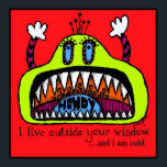 Window Monster Print ポスター<br><div class="desc">These bright happy colors make this print perfect for any room in the house.</div>