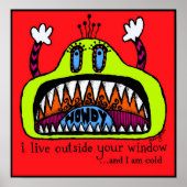 Window Monster Print ポスター (正面)
