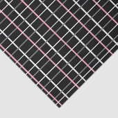 Window Pane Print in Black and White with Pink 薄葉紙 (詳細)