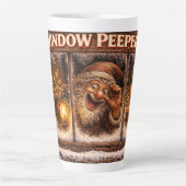 Window Peeper Icelandic Yule Lad  カフェラテマグ (正面)