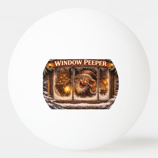 Window Peeper Icelandic Yule Lad  卓球ボール (正面)