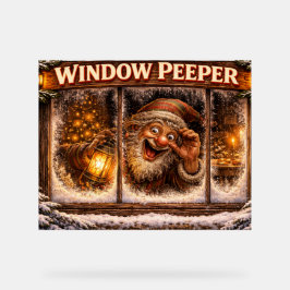 Window Peeper Icelandic Yule Lad art アクリルサイン