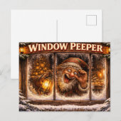 Window Peeper Icelandic Yule Lad Postcard  ポストカード (正面/裏面)