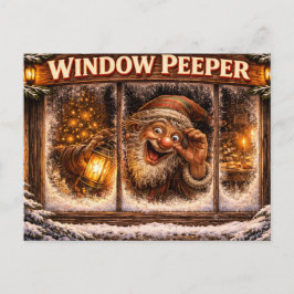 Window Peeper Icelandic Yule Lad Postcard  ポストカード