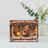 Window Peeper Icelandic Yule Lad Postcard  ポストカード (スタンド正面)