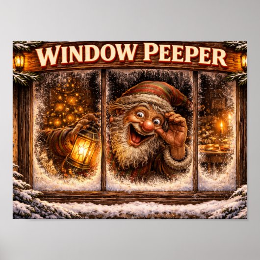 Window Peeper Icelandic Yule Lad Poster ポスター (正面)