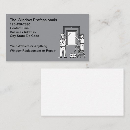 Window Repair Replace Services 名刺 (正面/裏面)