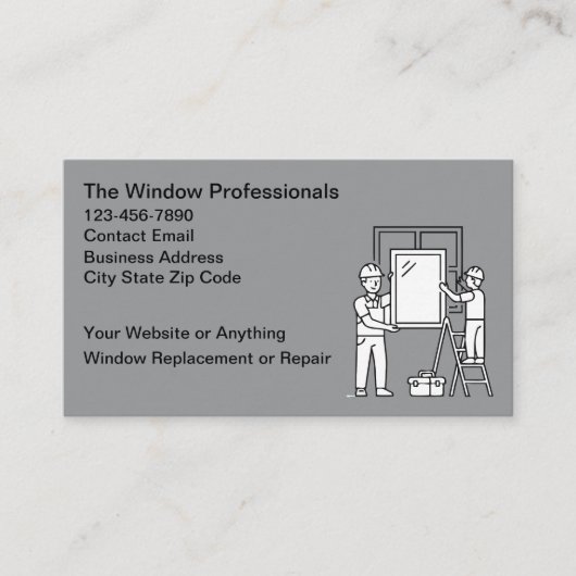 Window Repair Replace Services 名刺 (正面)