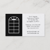 Window Replacement Installer or Companyプラチナ 名刺 (裏面)