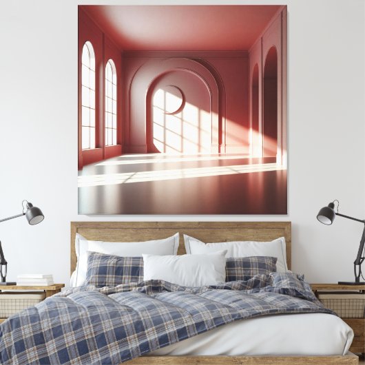 Window Room with Shadow Structure キャンバスプリント (インサイチュ (寝室))