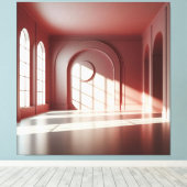 Window Room with Shadow Structure キャンバスプリント (インサイチュ (ウッドフロア))