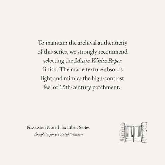 Window Seat Ex Libris Bookplate -Library Label  長方形シール