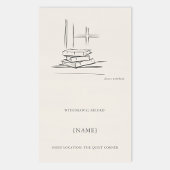 Window Seat Ex Libris Bookplate -Library Label  長方形シール