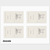 Window Seat Ex Libris Bookplate -Library Label 長方形シール (シート)