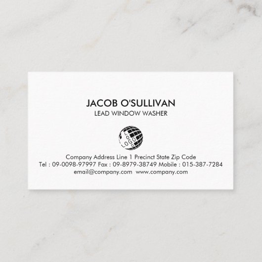 Window Washer House Cleaning  名刺 (裏面)