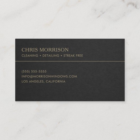 Window Washing Services Business Card 名刺 (裏面)