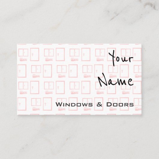 Windowsおよびドアの名刺を"エコーします" 名刺 (正面)