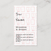 Windowsおよびドアの正札を"エコーします" 名刺 (正面)