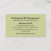 Windowsおよび葉の名刺 名刺 (裏面)