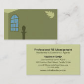 Windowsおよび葉の名刺 名刺 (正面/裏面)