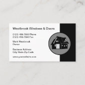 WindowsおよびDoors名刺テンプレート 名刺 (正面)