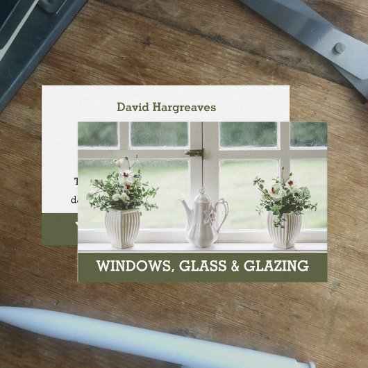 WindowsおよびGlazing名刺。 名刺