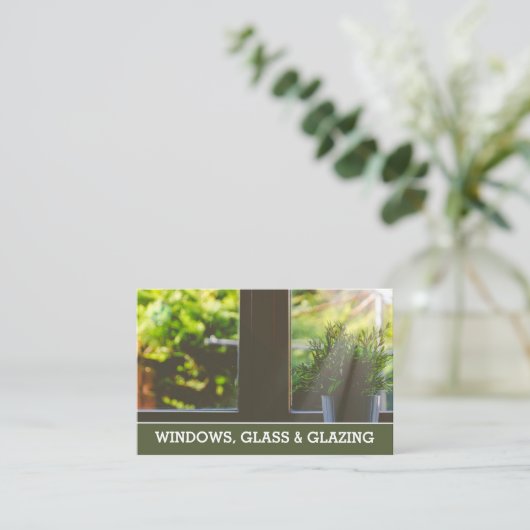 WindowsおよびGlazing通話カード。 名刺 (スタンド正面)