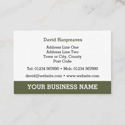 WindowsおよびGlazing通話カード。 名刺 (裏面)