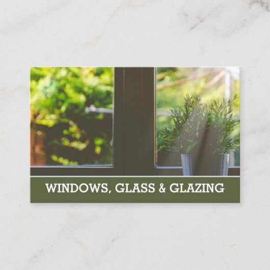 WindowsおよびGlazing通話カード。 名刺 (正面)