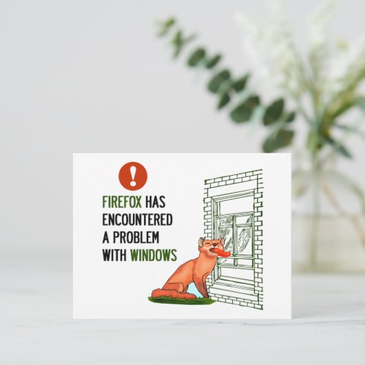 WindowsでFirefoxに問題が発生 ポストカード (スタンド正面)