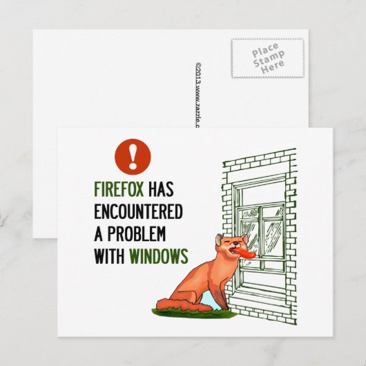 WindowsでFirefoxに問題が発生 ポストカード (正面/裏面)