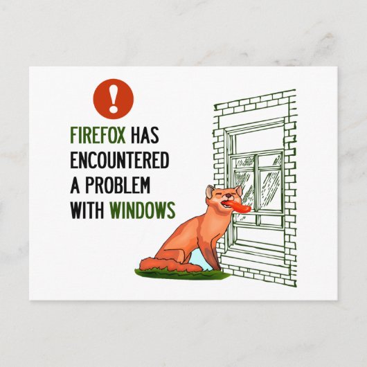 WindowsでFirefoxに問題が発生 ポストカード (正面)
