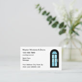 WindowsとDoorsの名モダン刺 名刺 (スタンド正面)